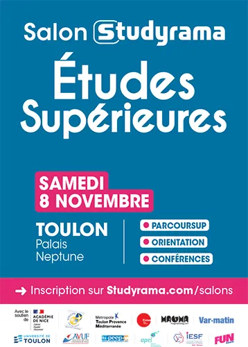 Affiche Studyrama Toulon 8 novembre 2025