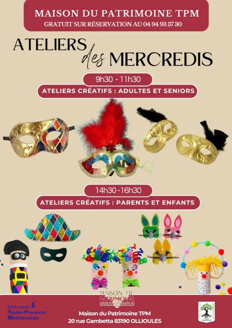 Ateliers des mercredis à la Maison du Patrimoine TPM_Ollioules