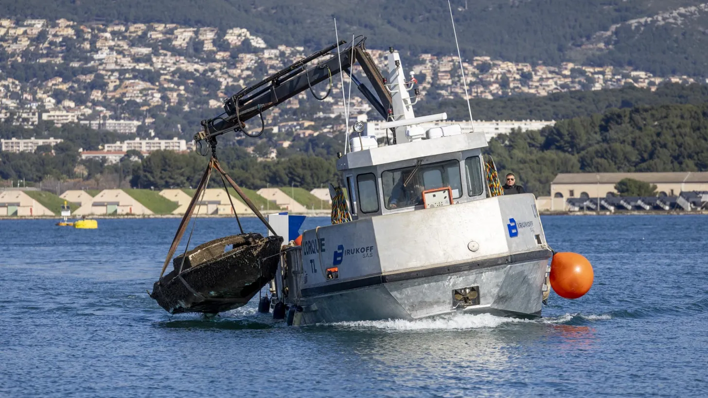 relevage épave dans le Lazaret