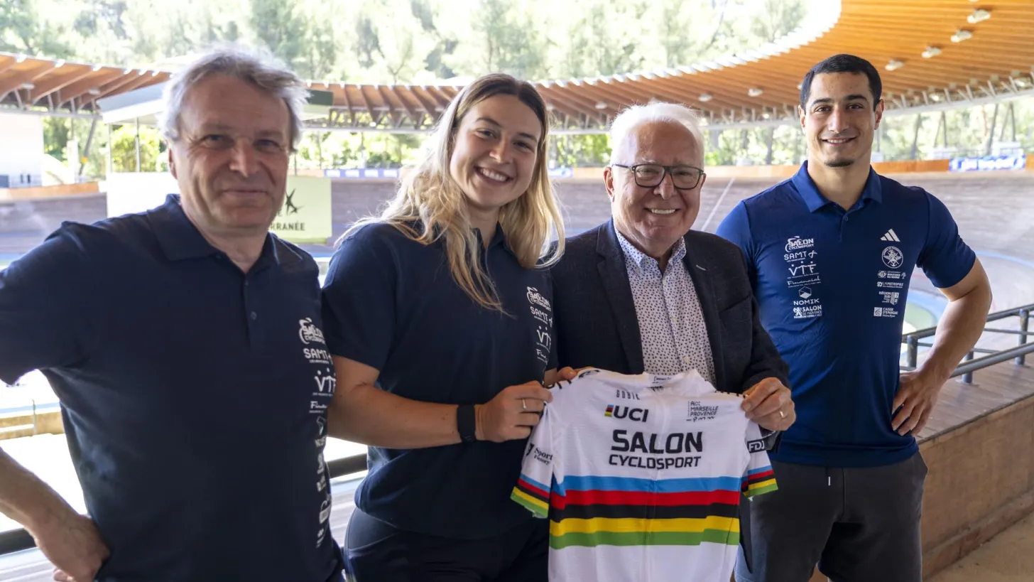 Mathilde Gros et Jean-Pierre Giran au Vélodrome TPM