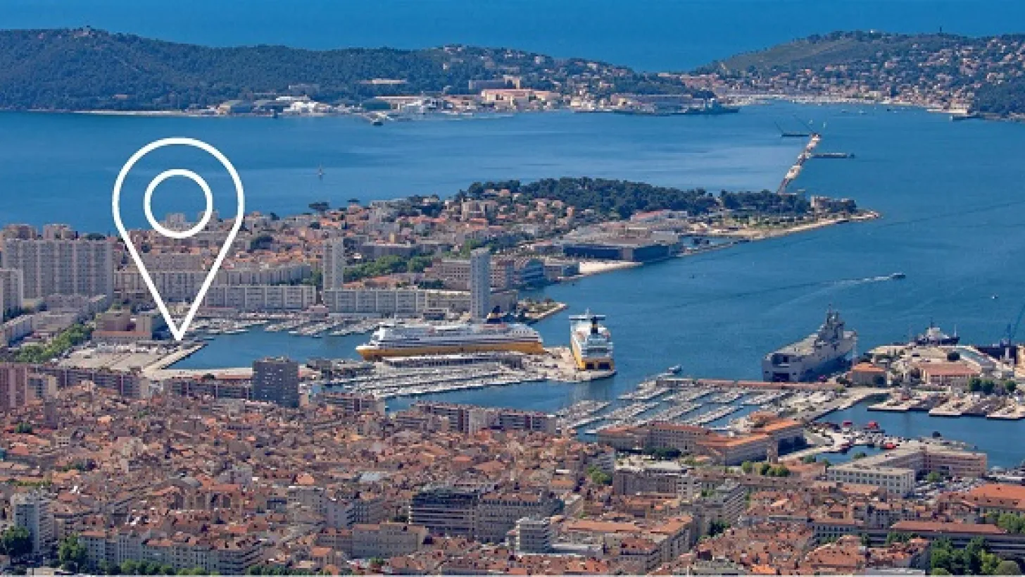 Situation de la capitainerie du port de Toulon - La Seyne Brégaillon
