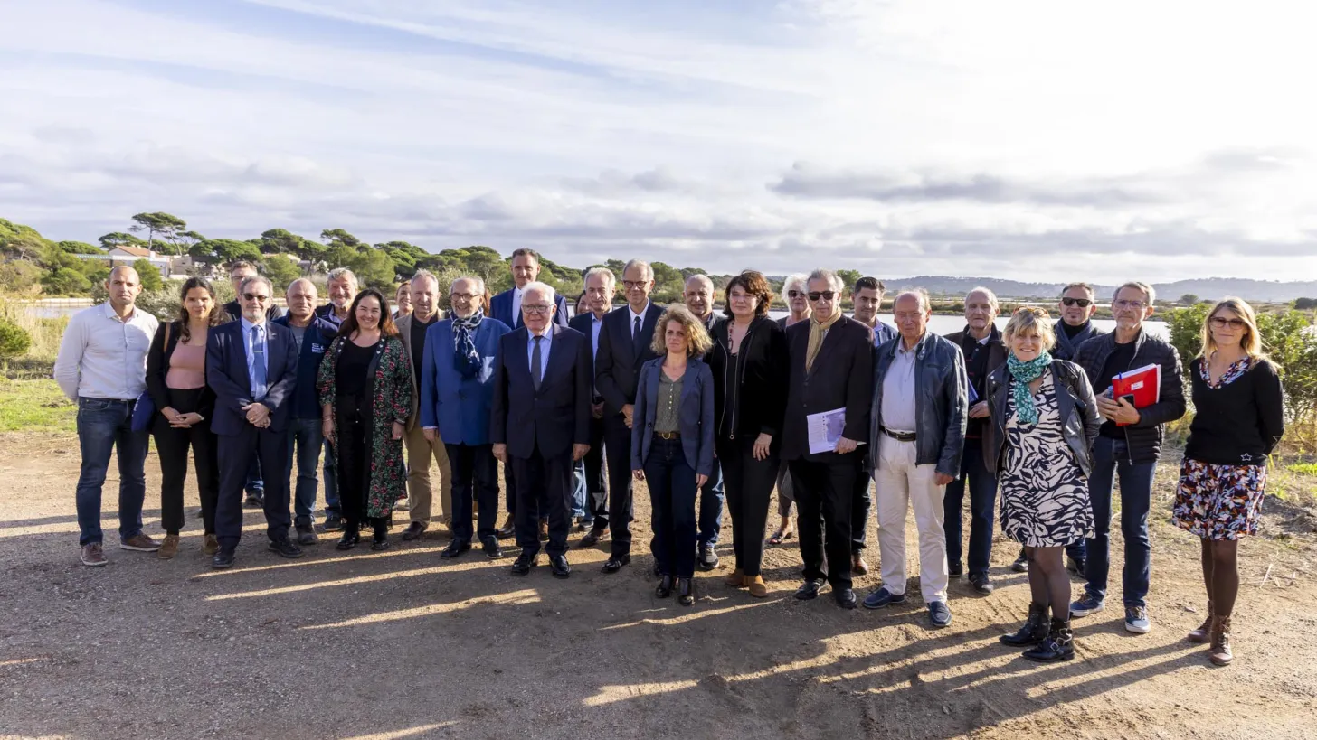 Les partenaires de l'opération Grand Site réunis au Salins des Pesquiers