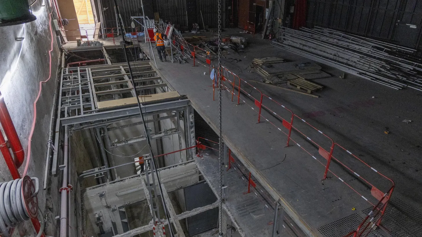 travaux de la fosse des coulisses