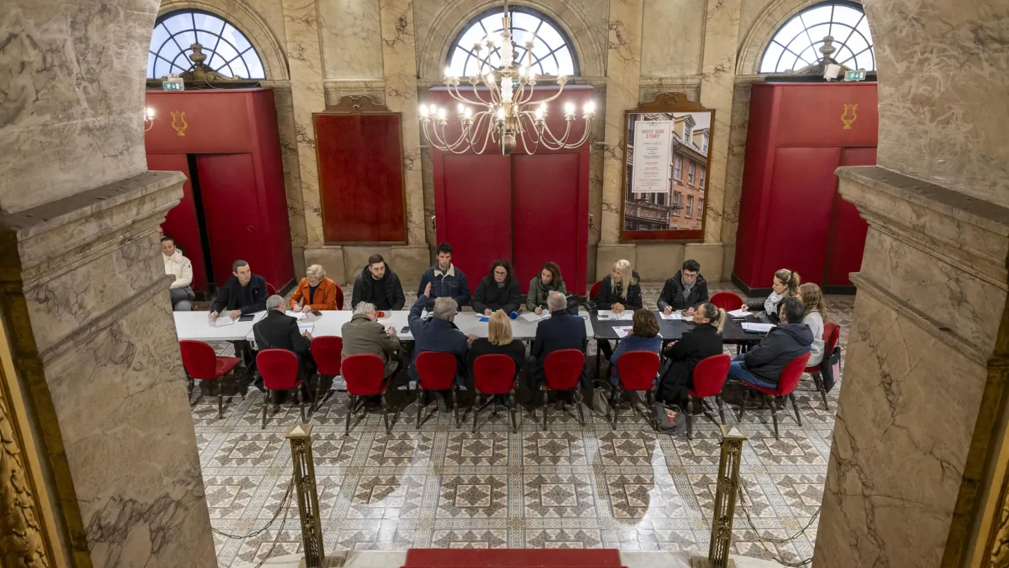 Visite de chantier des travaux à Opéra TPM