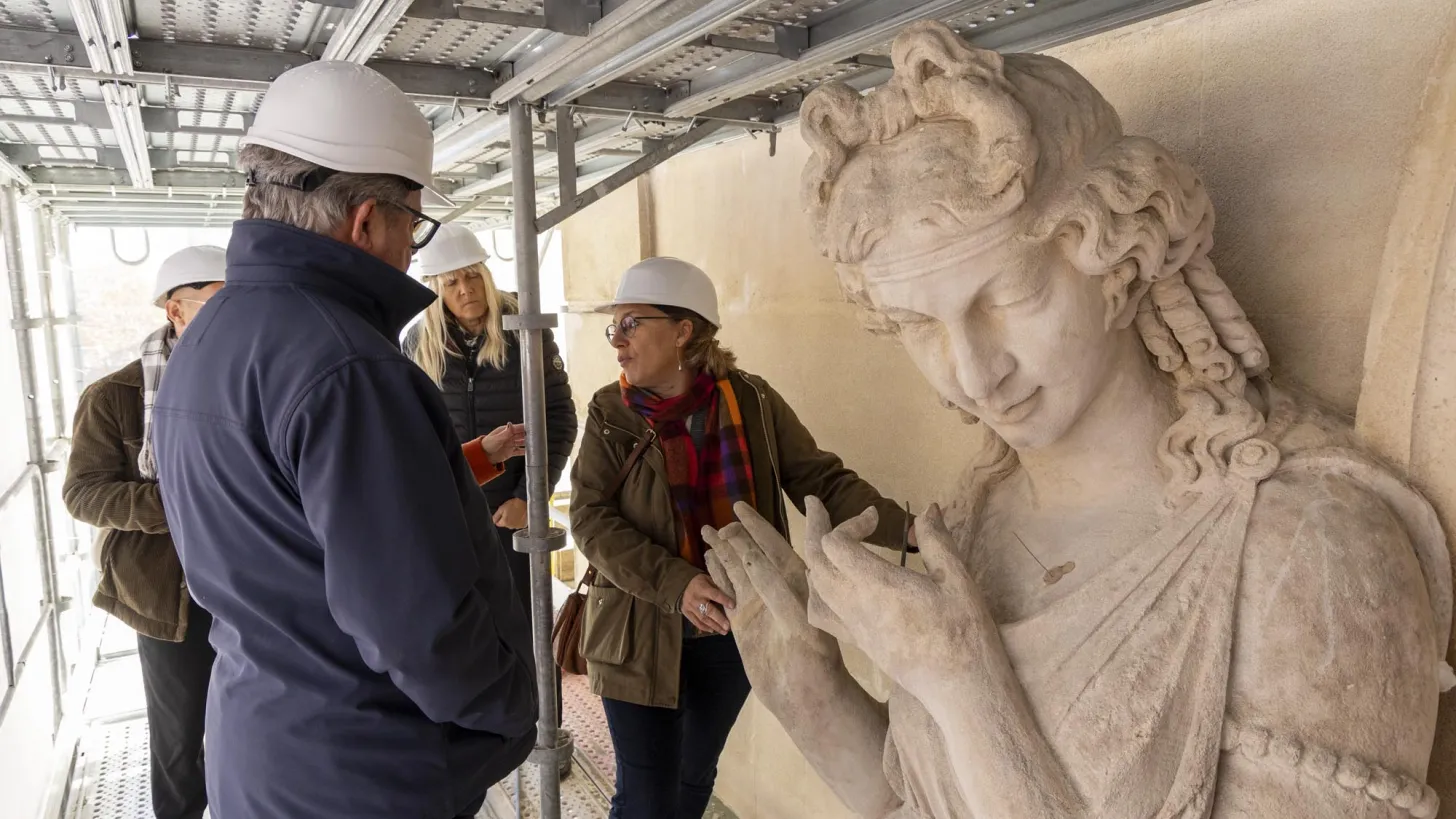 Visite de chantier des travaux à Opéra TPM