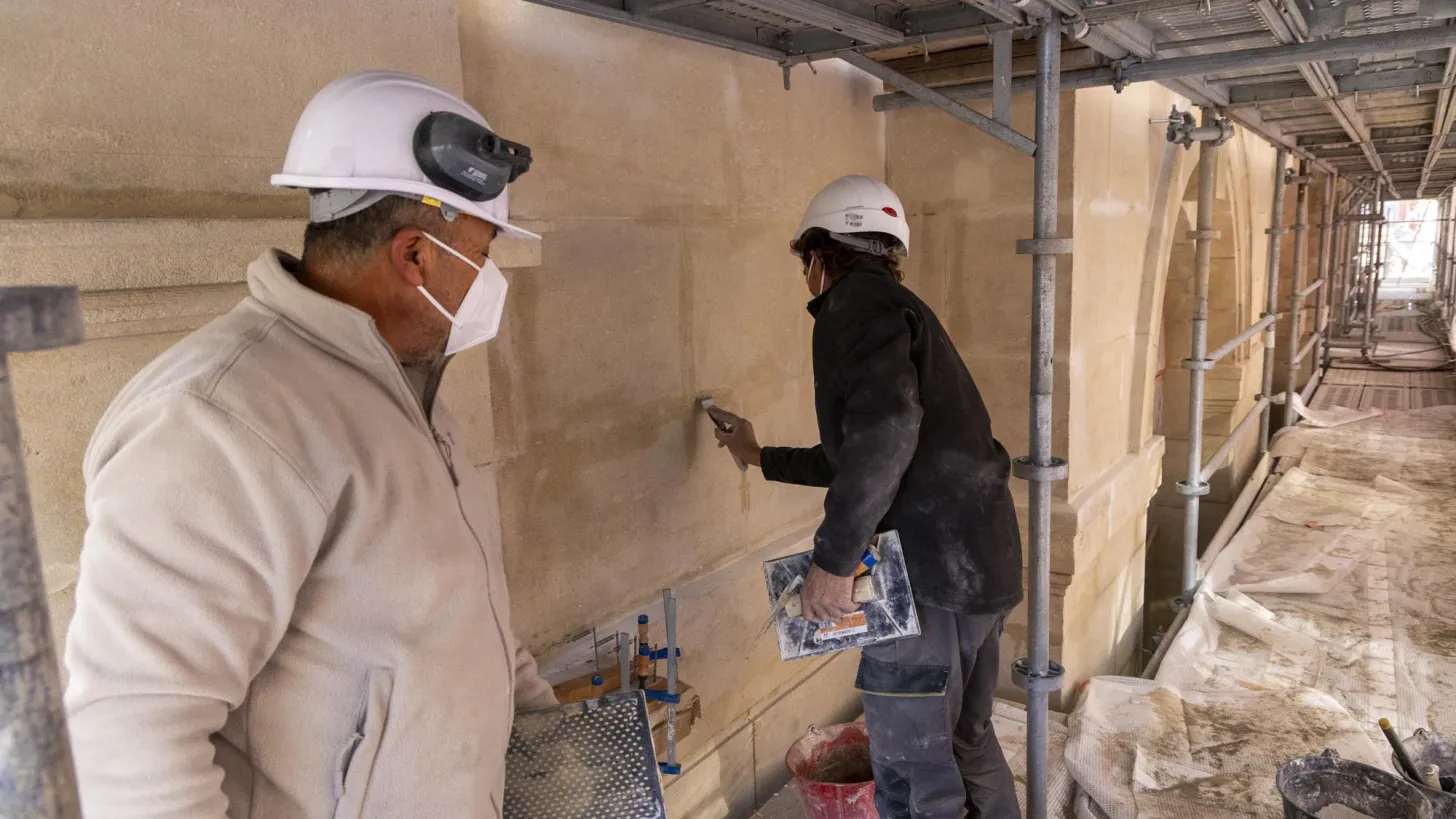 Visite de chantier des travaux à Opéra TPM