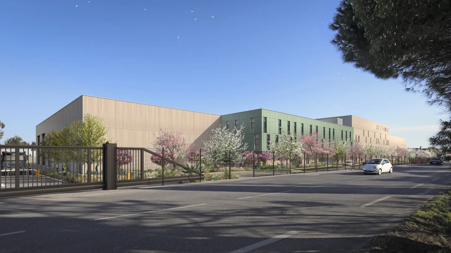 Nouveau centre de tri à La Farlède, vue entrée