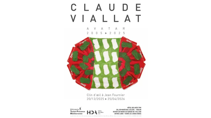 Affiche exposition Claude Viallat à l'Hôtel des Arts