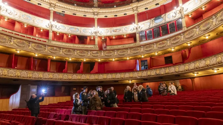 Visite de chantier des travaux à Opéra TPM