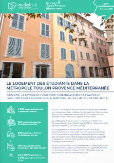 Couverture du rapport de l'Audat sur le Le logement des étudiants dans la Métropole Toulon Provence Méditerranée en 2025