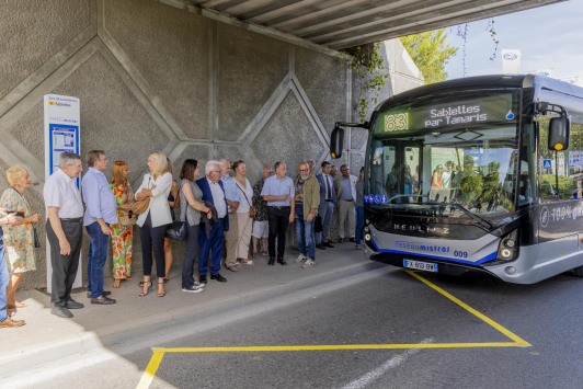 Lancement de la nouvelle ligne de bus 83 Gare d'Ollioules - Sanary