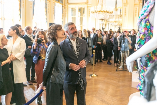 Audrey Azouley et Jean-Pierre Blanc lors de l'inauguration de l'exposition ©Abdelwaheb Didi