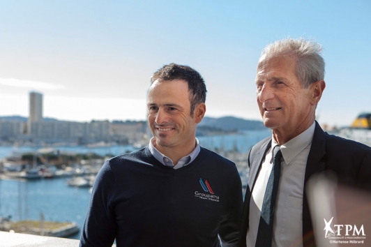 Franck Cammas Groupama Team France et Hubert Falco Président de Toulon Provence Méditerranée