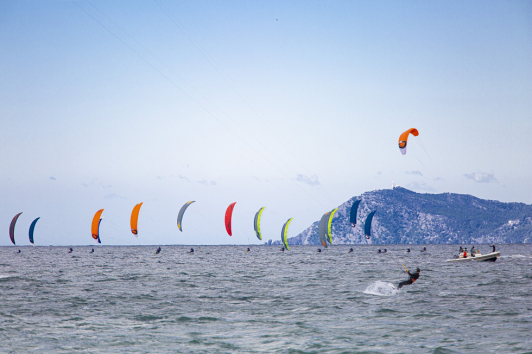 Le spot de kite de l'Almanarre à Hyères