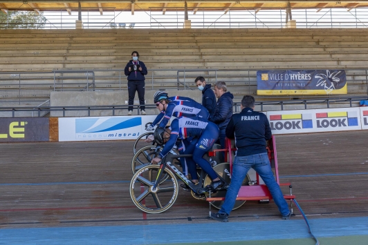 Equipe de France - Entrainement vélodrome TPM à Hyères