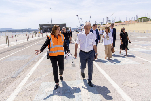 Electrification des quais - Port de Toulon - Visite de chantier