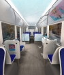 Vue intérieure du nouveau bus Hybride Gaz du réseau Mistral, design Lionel Doyen